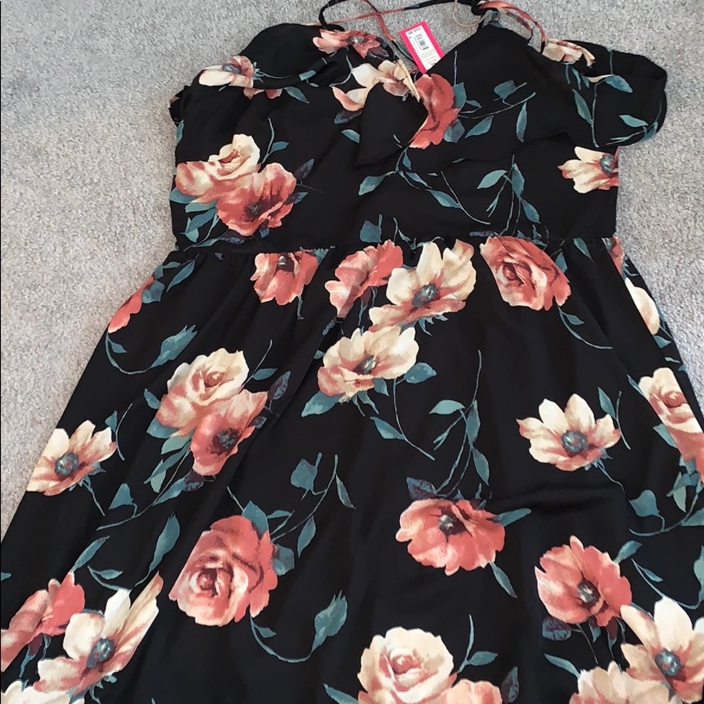 Black floral dress